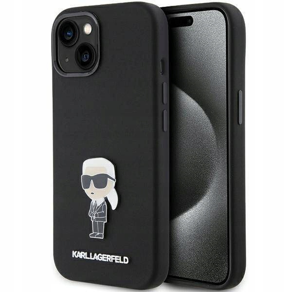 Pouzdro Karl Lagerfeld Silicone pro iPhone 15 černé