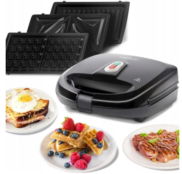 

3W1 Toster Opiekacz Gofrownica Grill Sandwich 750W