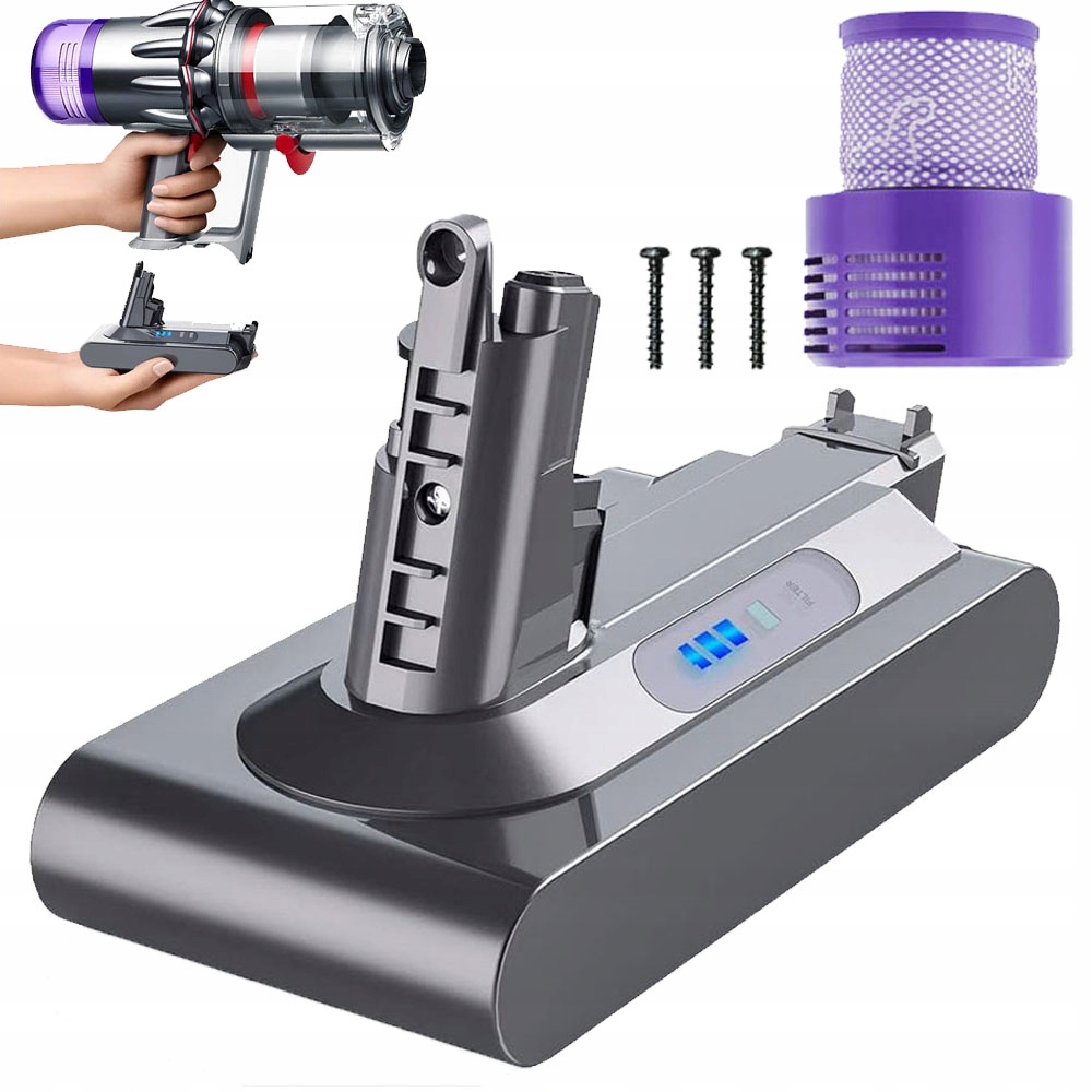 Náhradní Baterie Filtr Pro Dyson V10 25.2V 6000 Mah Baterie