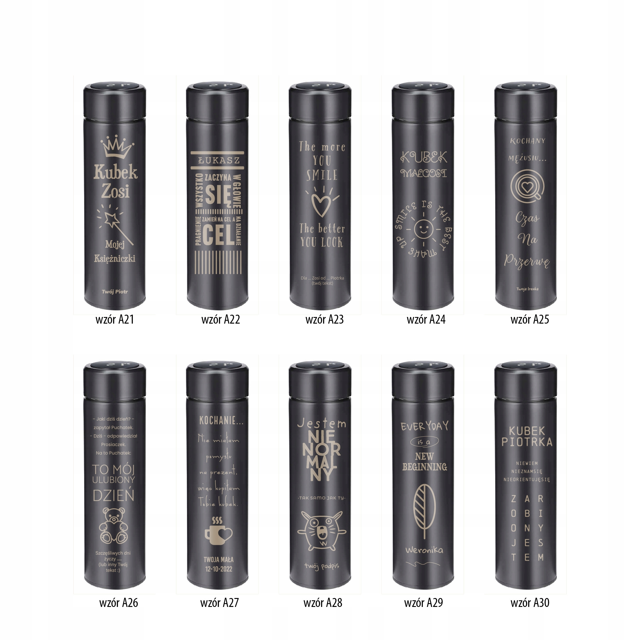 KUBEK TERMICZNY TERMOS GRAWER Idealny prezent Marka inna