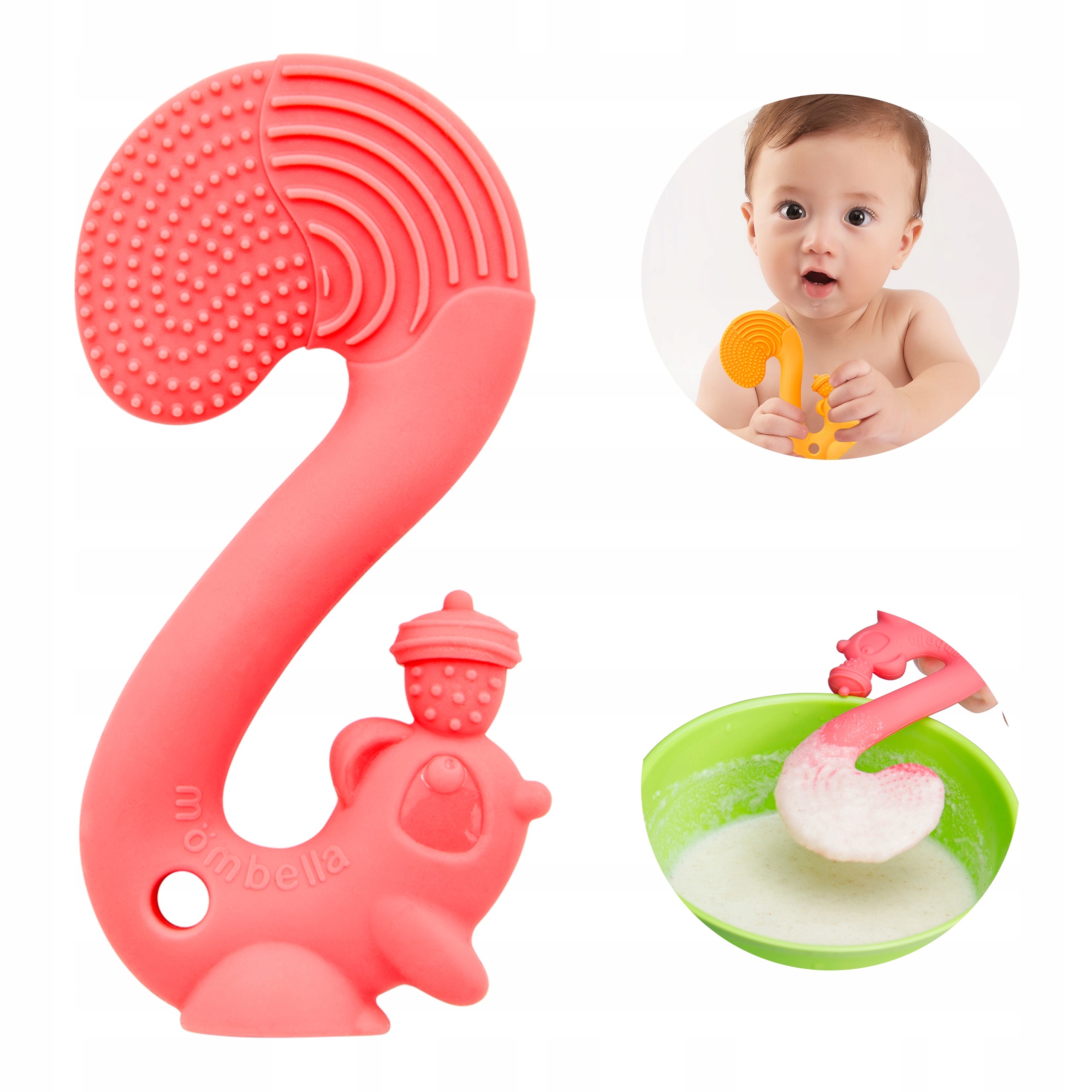 

Mombella Gryzak Zabawka Squirrel Red