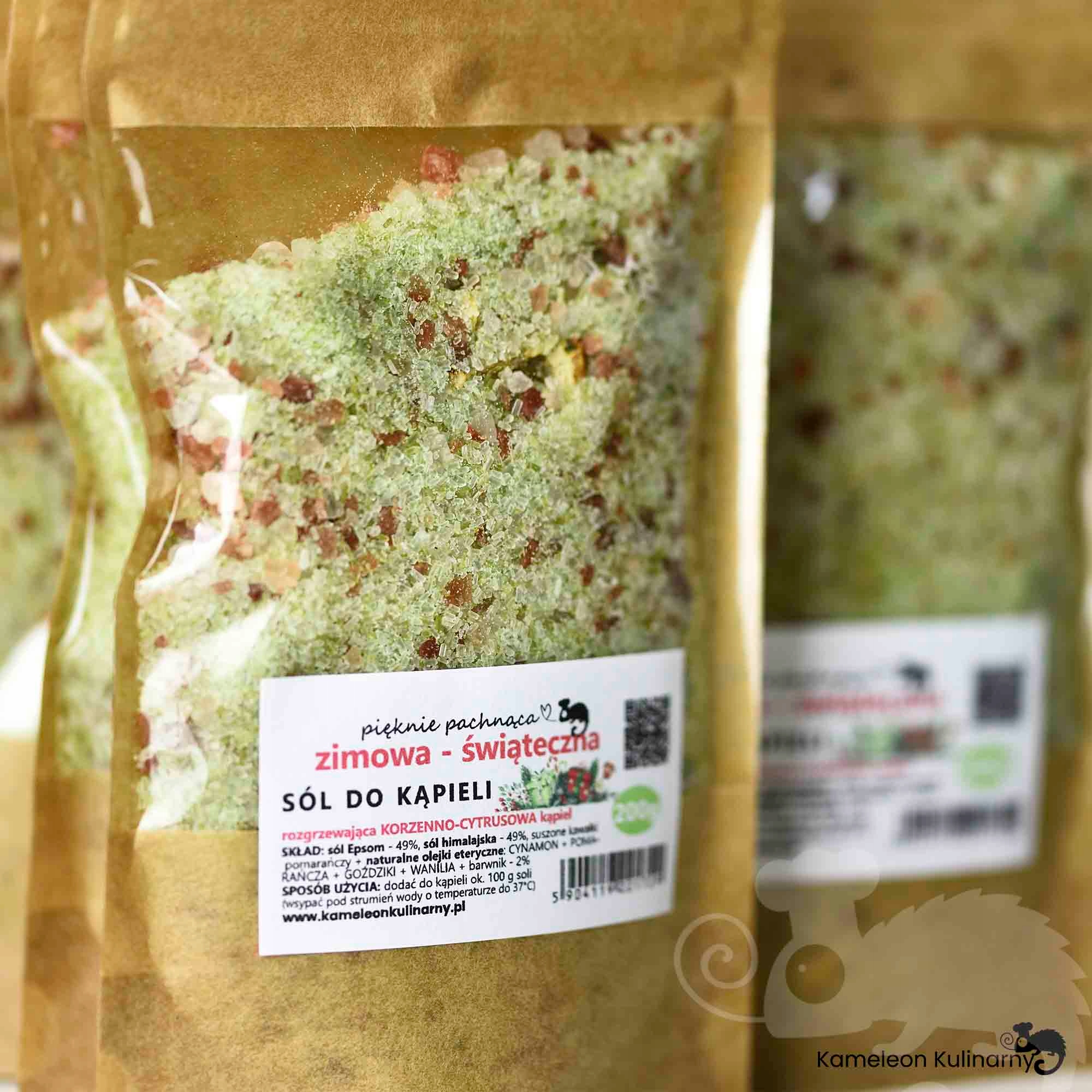 zimowa ŚWIĄTECZNA SÓL DO KĄPIELI korzenna 200g Marka inna marka