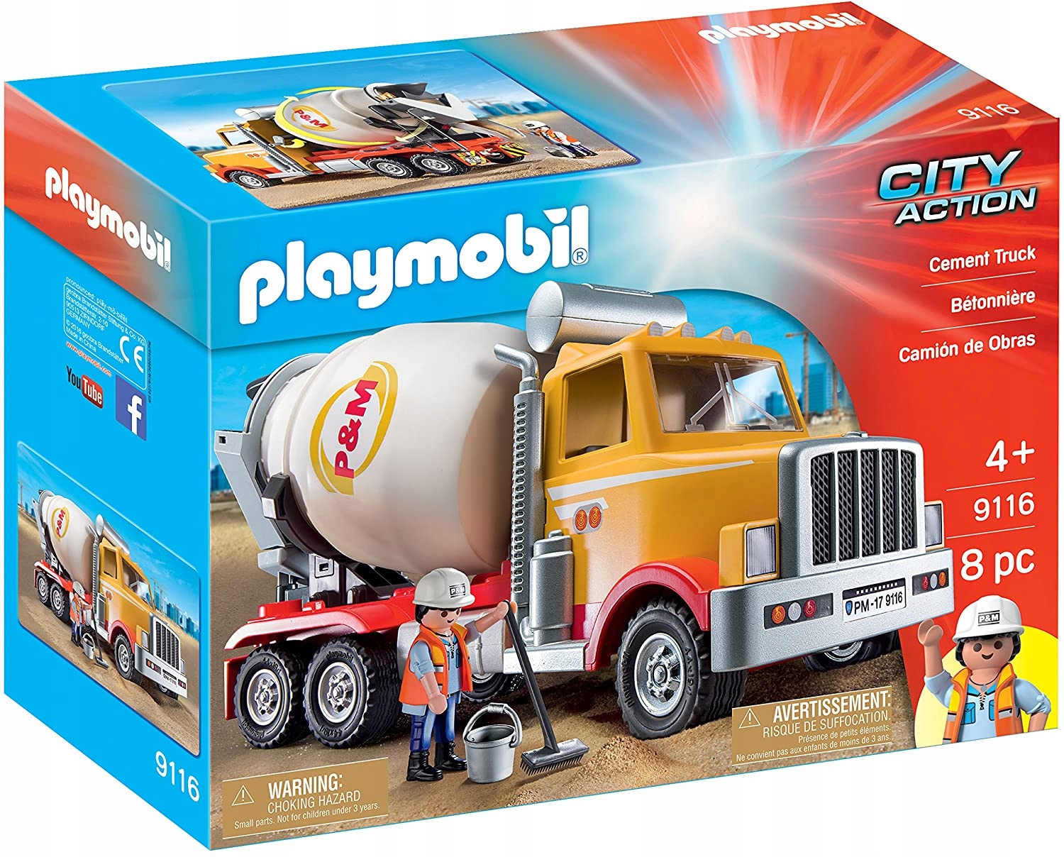 PLAYMOBIL CIĘŻARÓWKA BETONIARKA 9116 CIĘŻARÓWKA