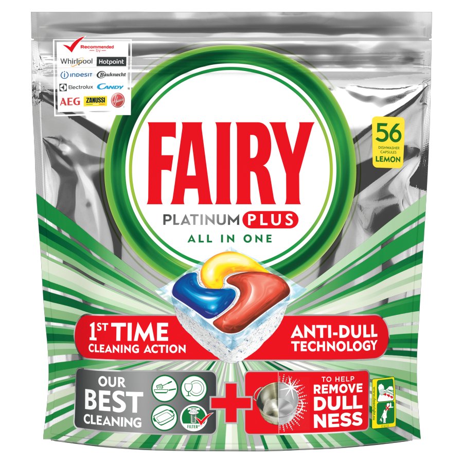Levně Fairy Platinum Plus – kapsle do myčky nádobí (56 ks)