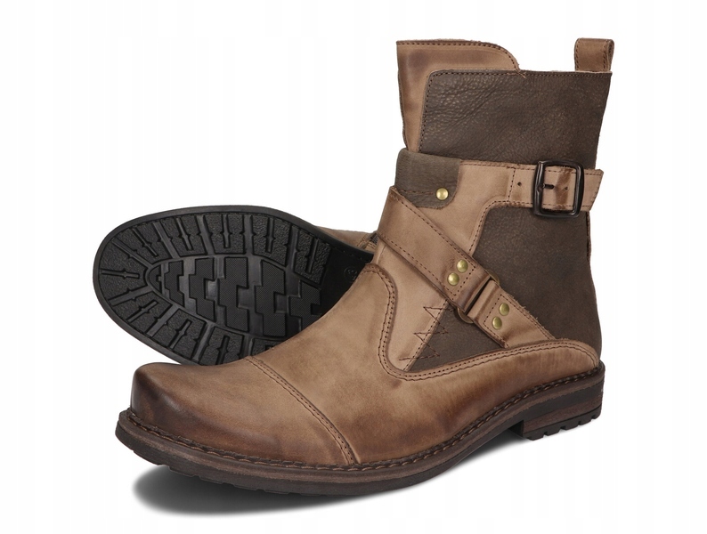 SZTYBLETY MĘSKIE BUTY MOTOCYKLOWE SKÓRA 82 BR 41 Rozmiar 41