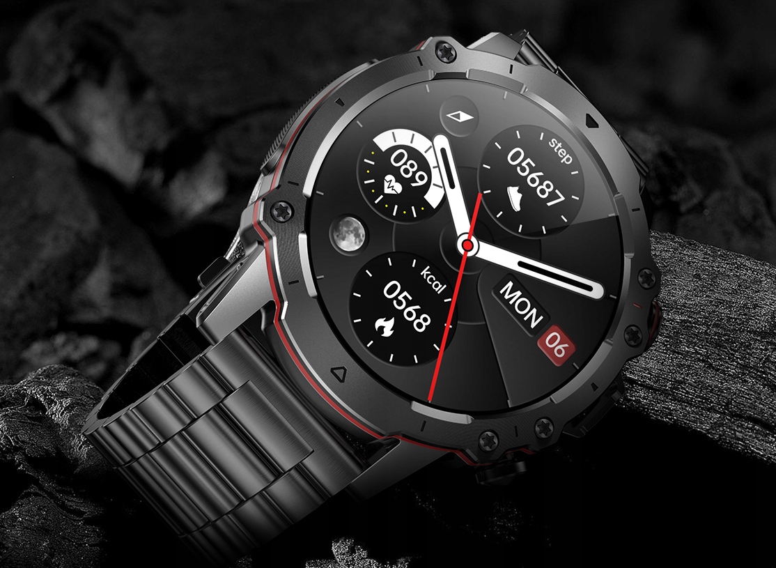 DUŻY ZEGAREK MĘSKI SMARTWATCH AMOLED CIŚNIENIOMIERZ PULS SPORT ROZMOWY PL Kompatybilność systemowa Android iOS