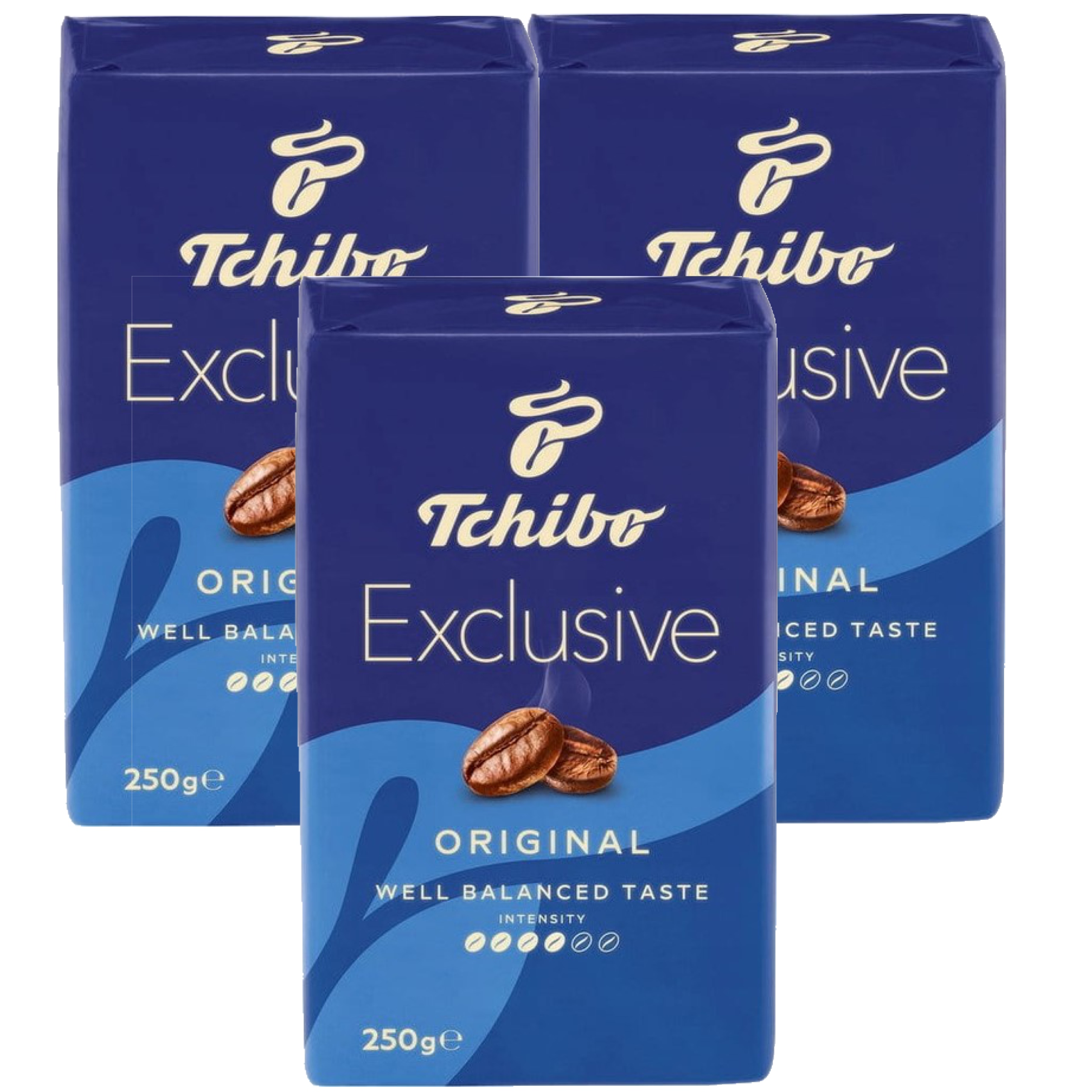 Levně Tchibo Exclusive Mletá Káva 250g x3 Arabika Robusta