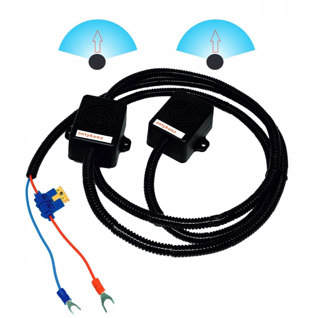 ODSTRASZACZ KUN podwójny samochodowy ON-OFF Zastosowanie przeciwko kunom