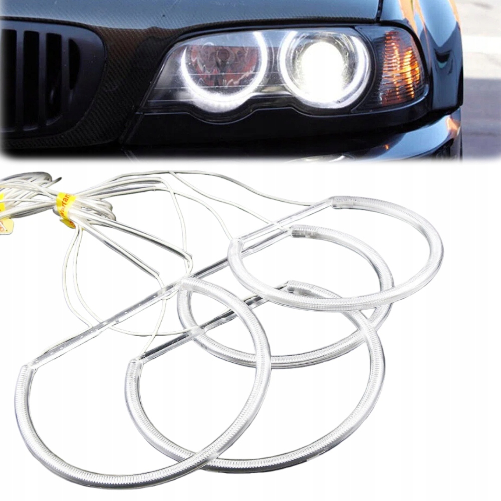 4x Bílé andělské oči Ringi pro Bmw E46 sedan Ccfl Angel Eyes
