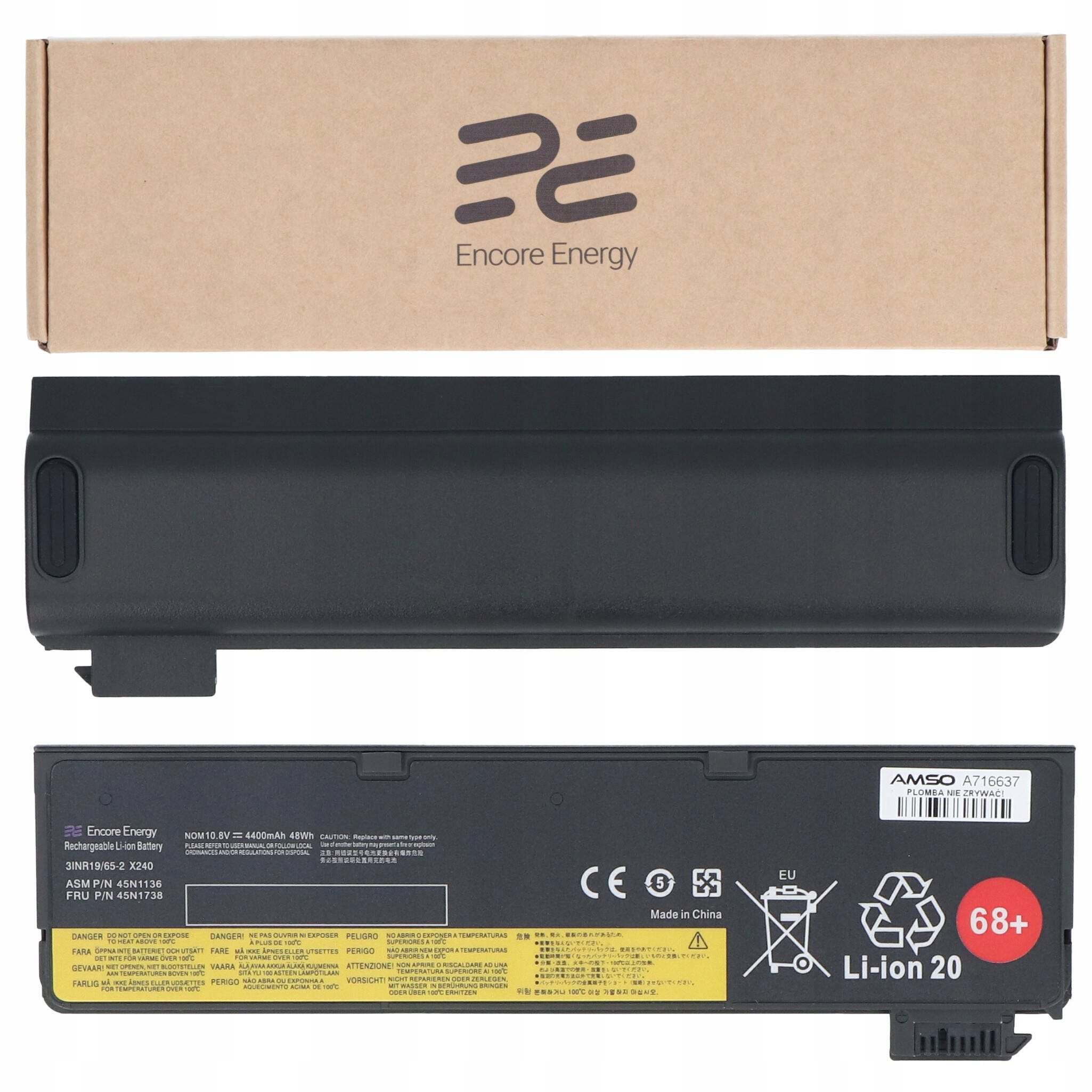 Bateria do laptopa Lenovo ThinkPad T450 X240 45N1125 4400mAh Encore Energy