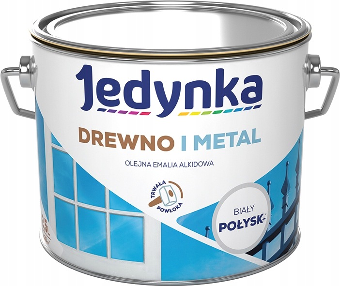 Jedynka Olejová alkydová smaltovaná hmota na dřevo a kov lesklá bílá 2,5L