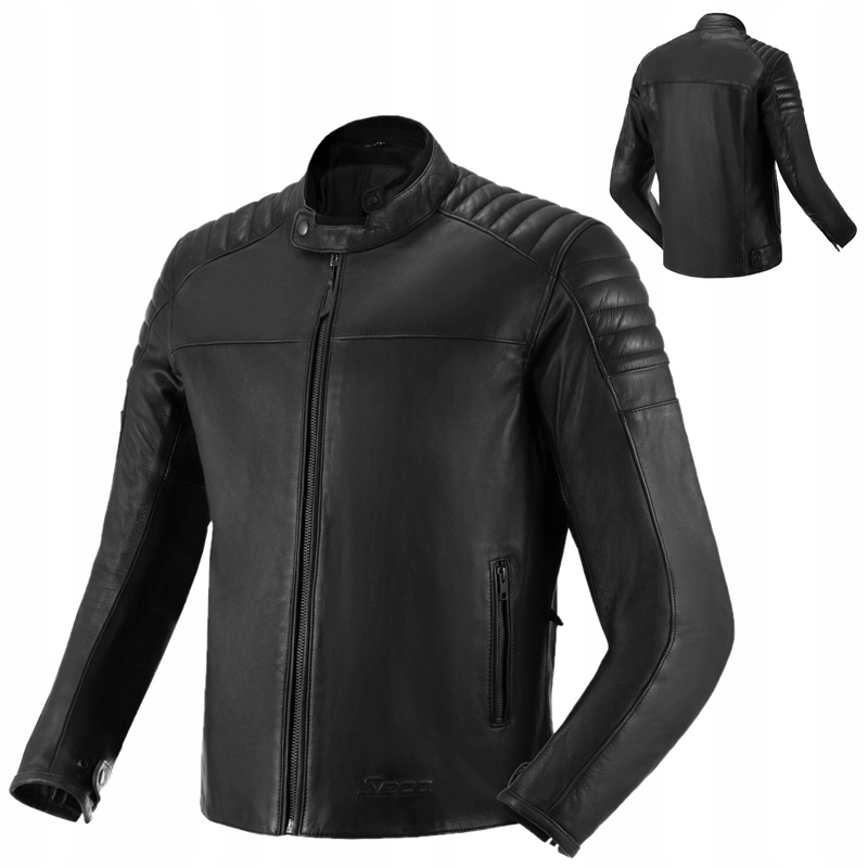 Klasická kožená motocyklová bunda Seca Wanted II Black čierna Darčeky