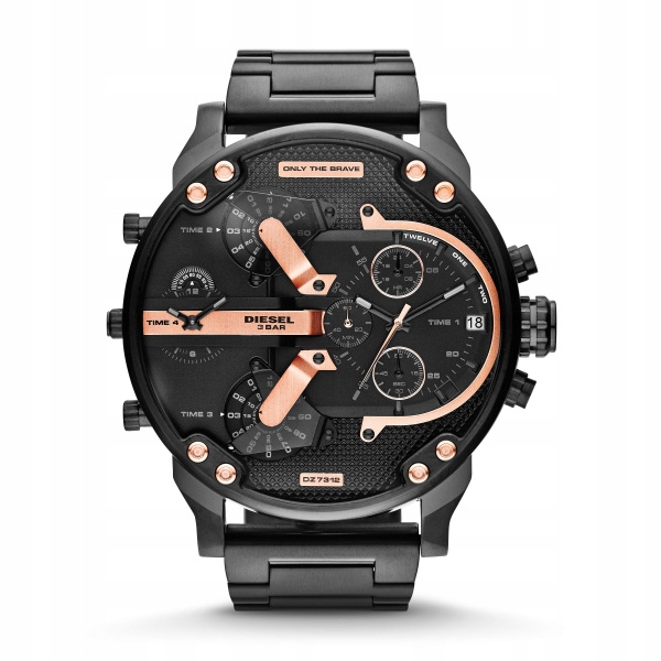 Bransoleta do zegarka MR. DADDY 2.0 DIESEL DZ7395 DZ7312 czarna 28 mm Materiał stal