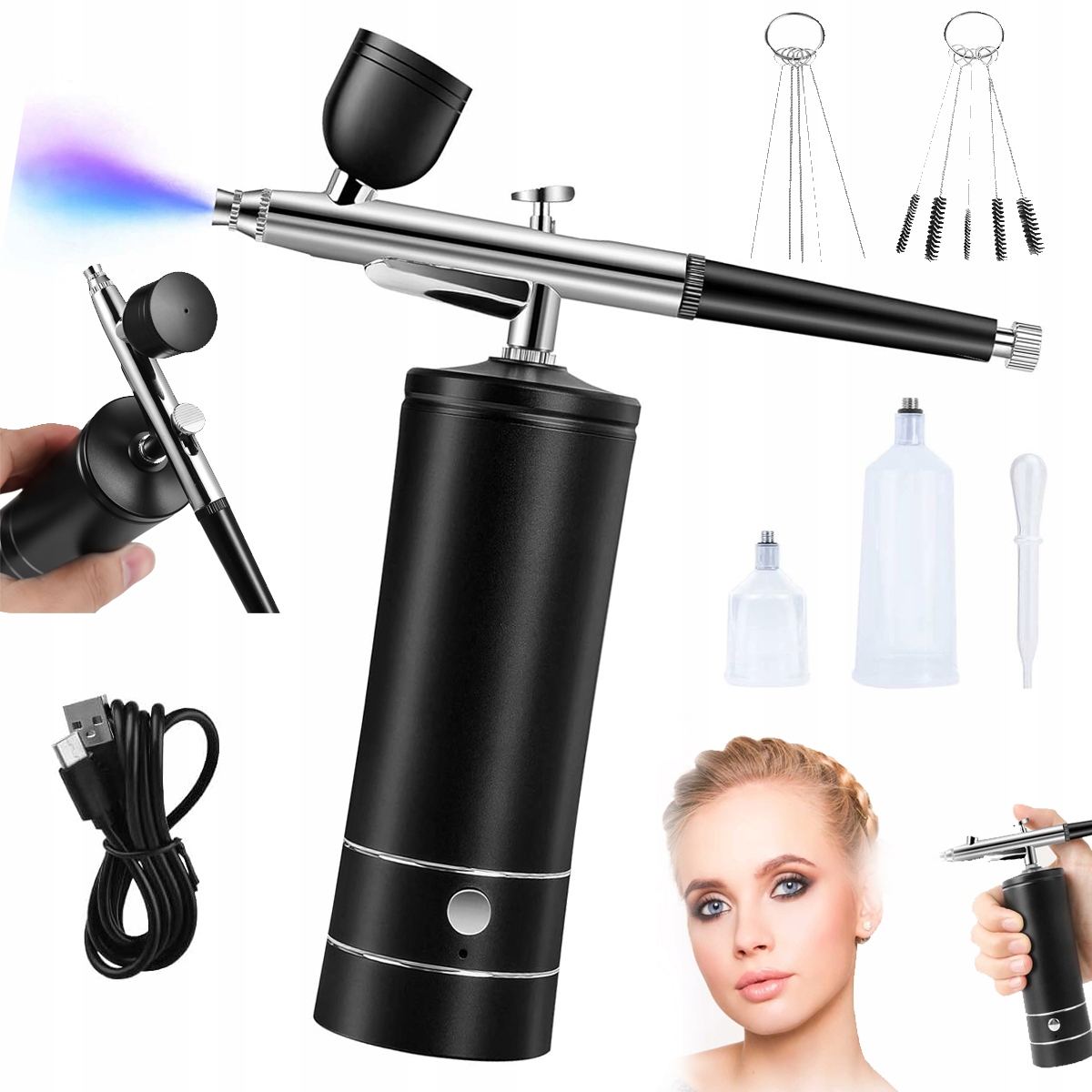 Kyslíkový Sprejový Airbrush Pro Uměleckou Ruční Malbu A Manikúru