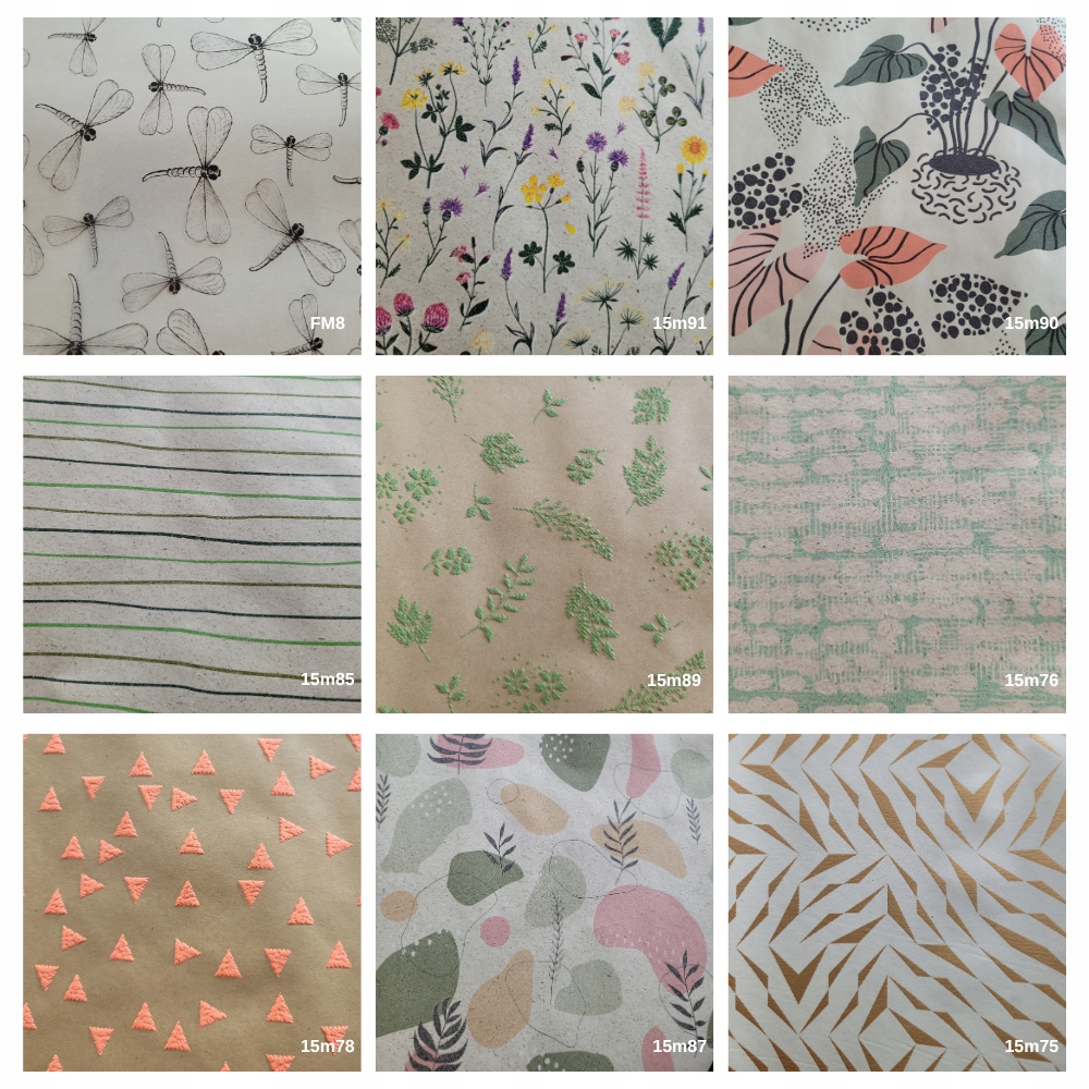 Sada balicích papírů s různými vzory 70 cm x 1,5 m 60 ks ZST81