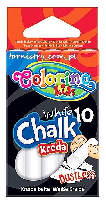 

Kreda Biała Bezpyłowa 10 Sztuk Colorino