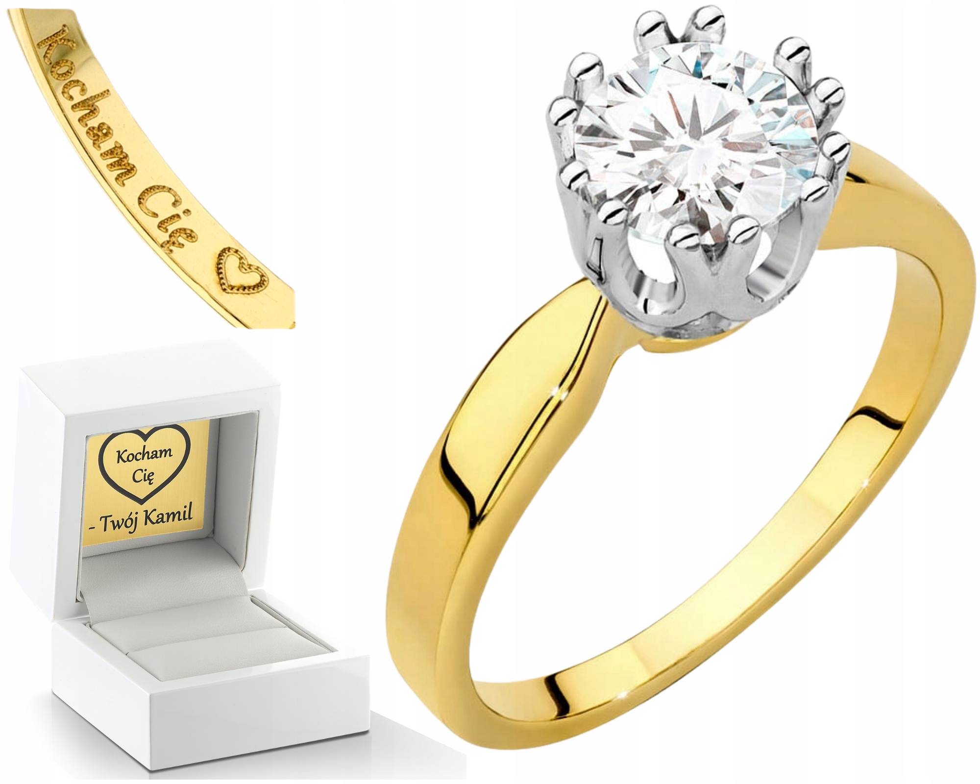 Certifikovaný Produkt 1,00 Ct Diamantová Lab Briliantová Lab Prstýnek