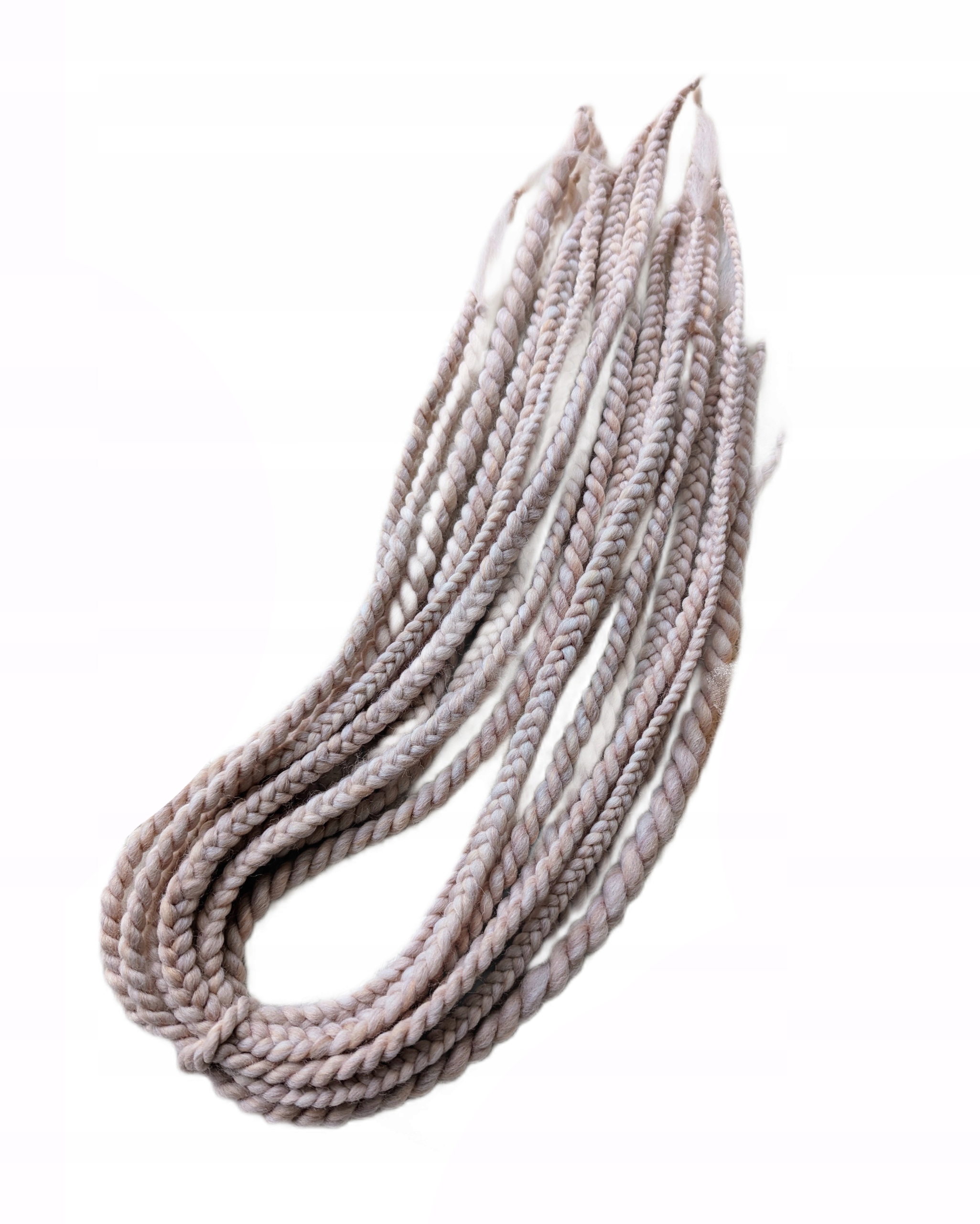 Vlněné copánky Opakovaně Použitelné, blond béžové, Přírodní Klasy, 10 kusů