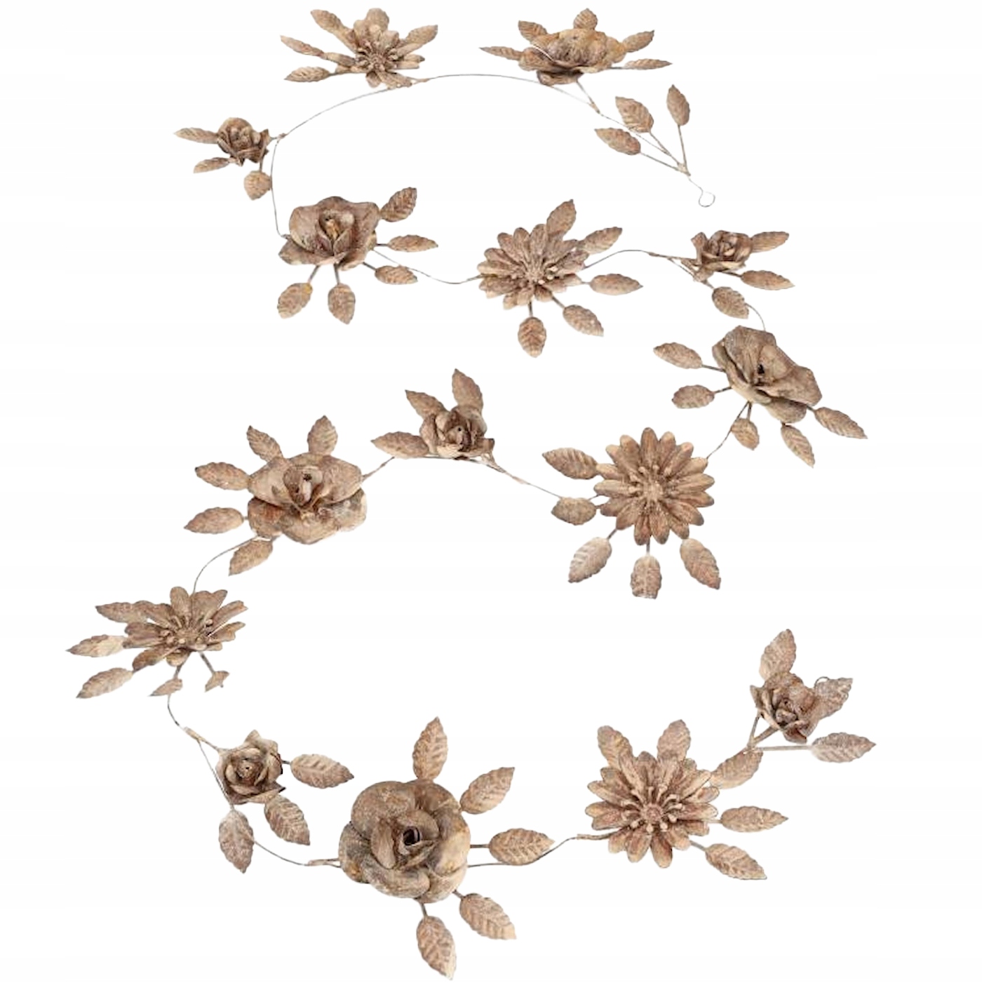 Dekorace Nástěnná Ozdoba Girlanda Kovová 140 Cm Dlouhá Do Obývacího Pokoje Domu