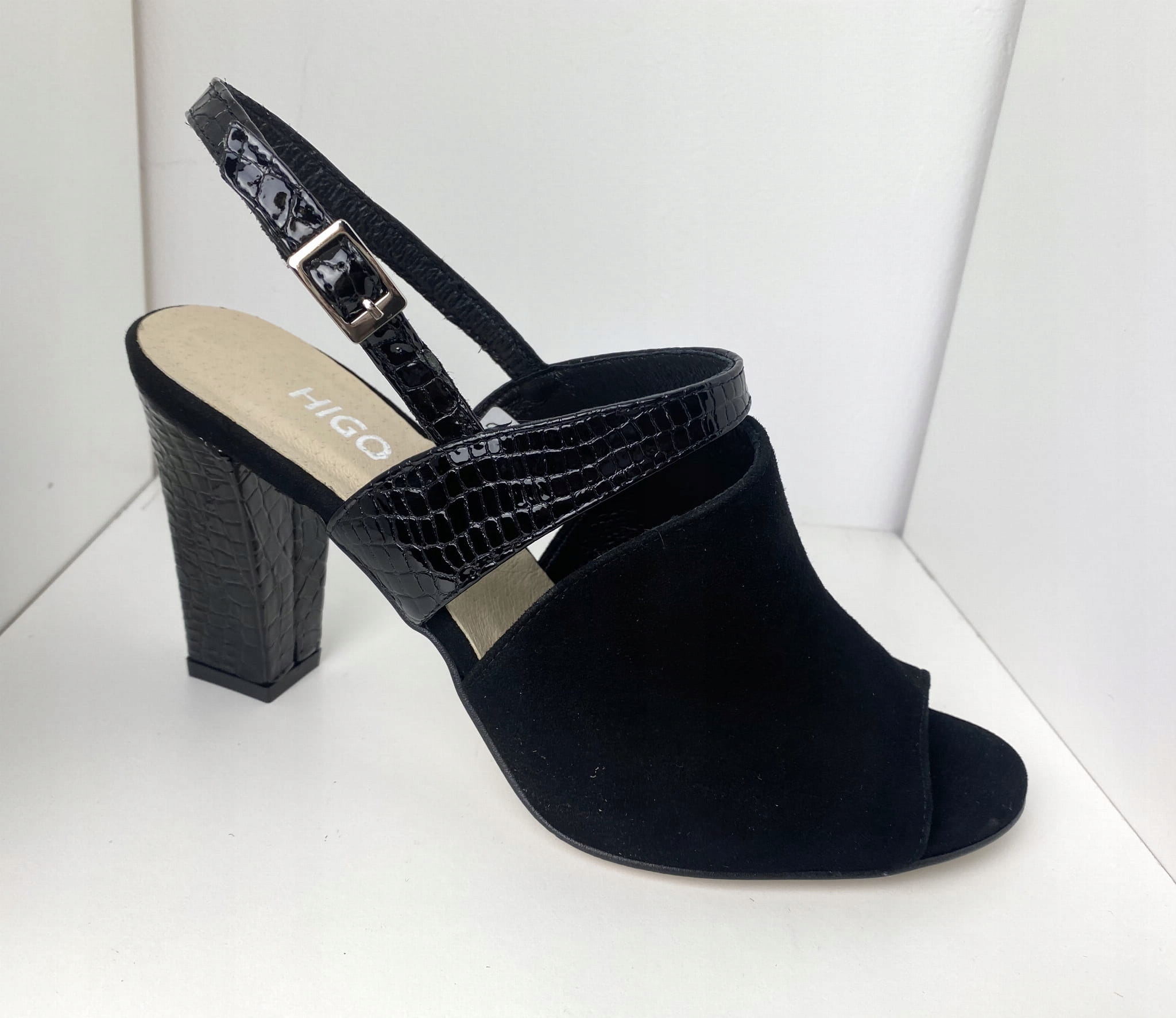 Dámské sandály Higo kožené 2166 Černá/Wel 40