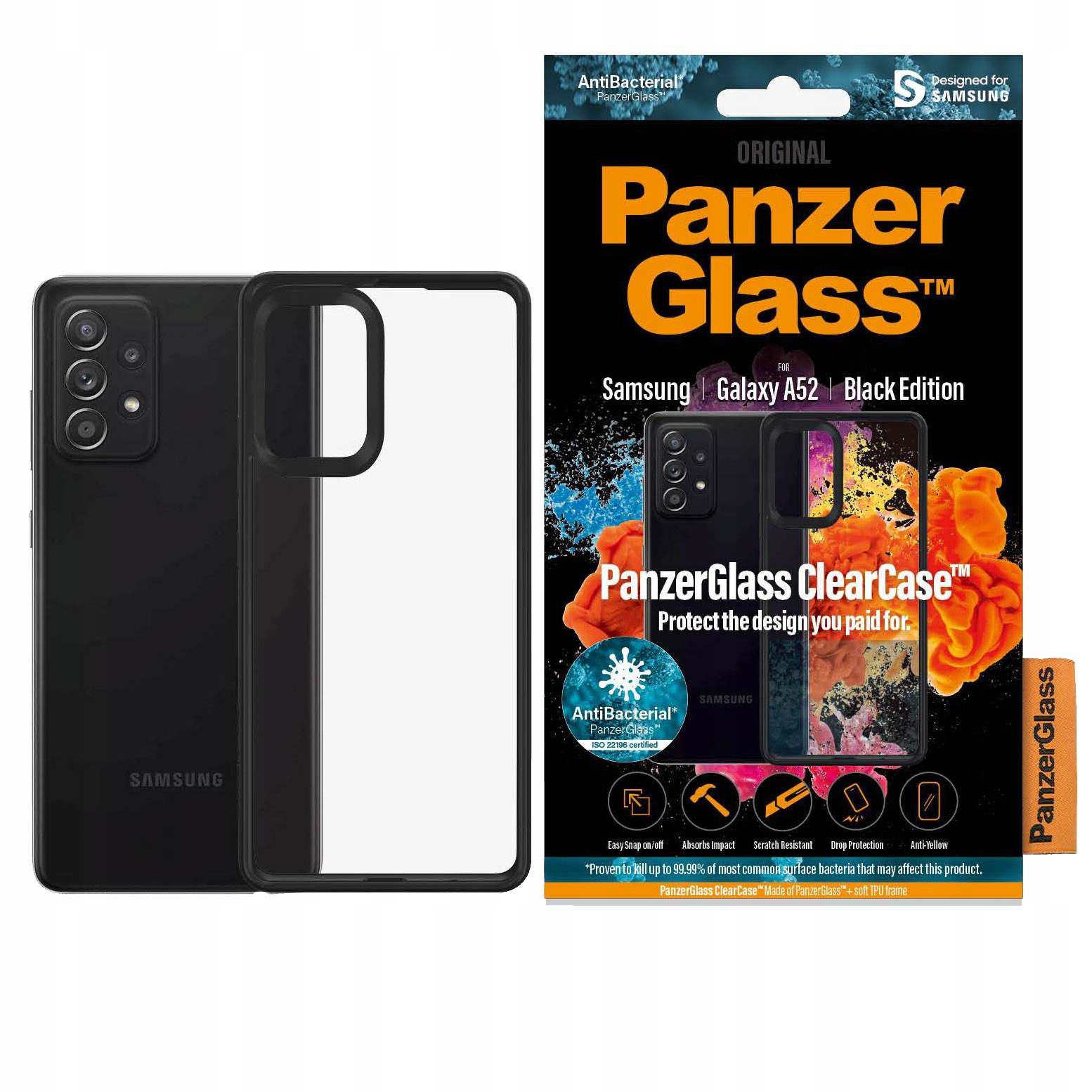

Etui PanzerGlass ClearCase do Galaxy A52 cover