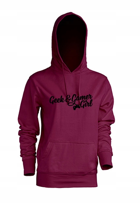 

Bluza Damska z Kapturem Geek and Gamer Girl-S