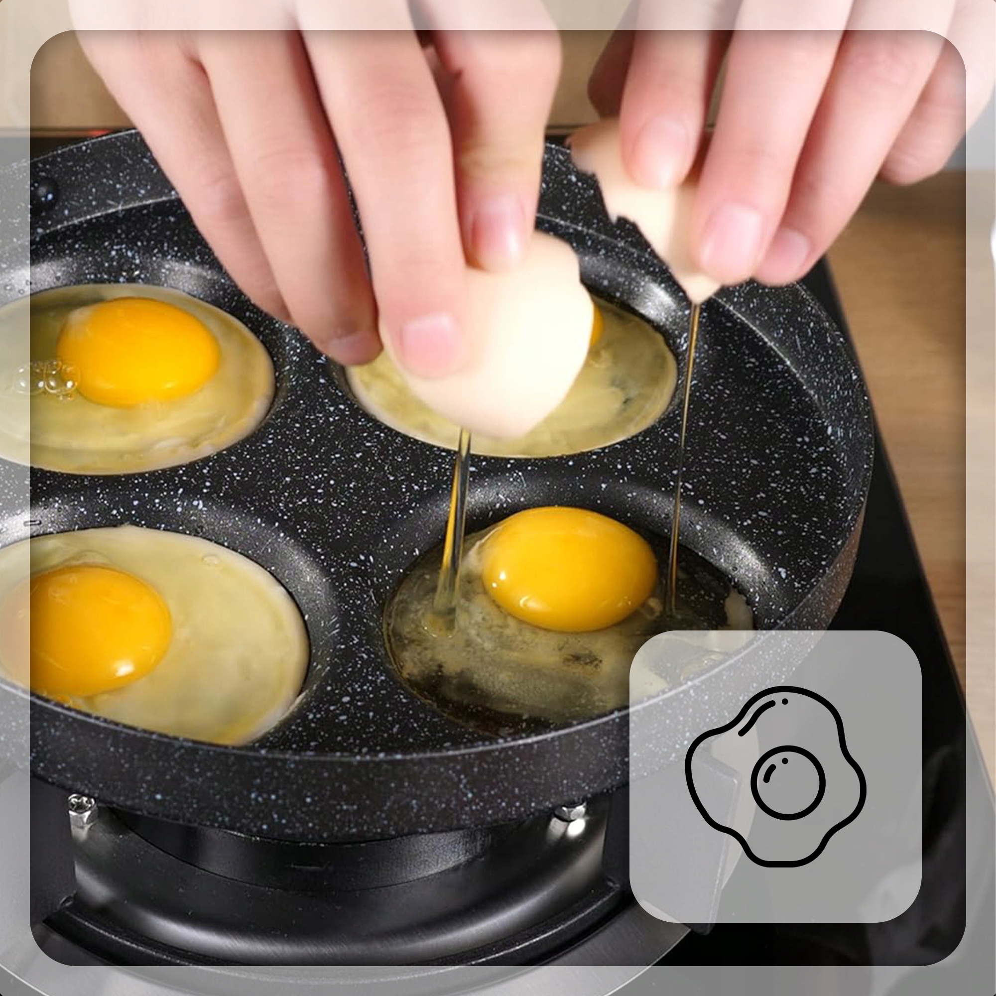 PATELNIA MARMURKOWA DO PANCAKES JAJEK NALEŚNIKÓW PLACKÓW NON-STICK INDUKCJA Rodzaj do jajek i placków