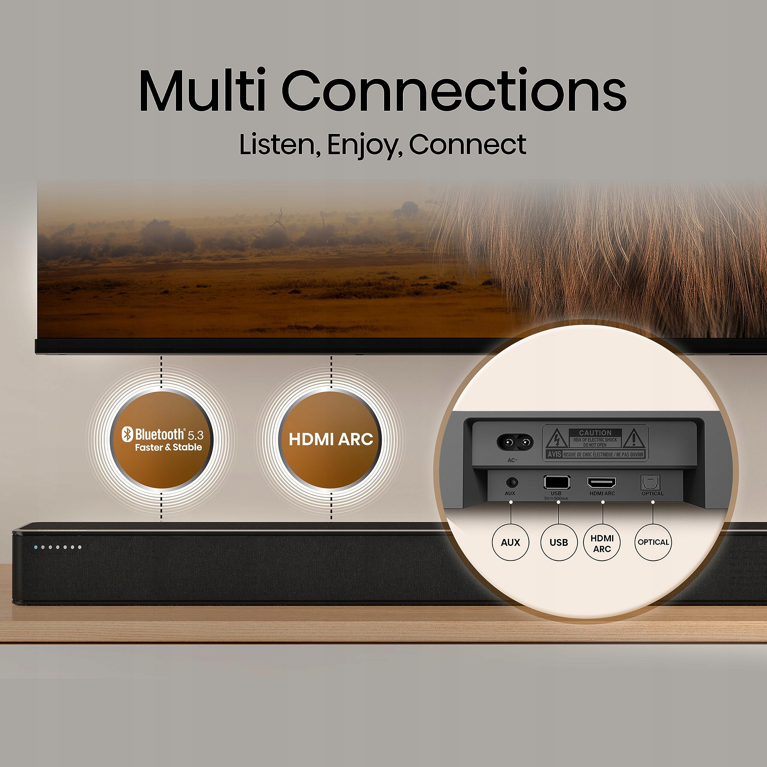 HISENSE HS2100 Soundbar 2.1 Zestaw Kina Domowego 240W Dolby Audio — miniatura 2