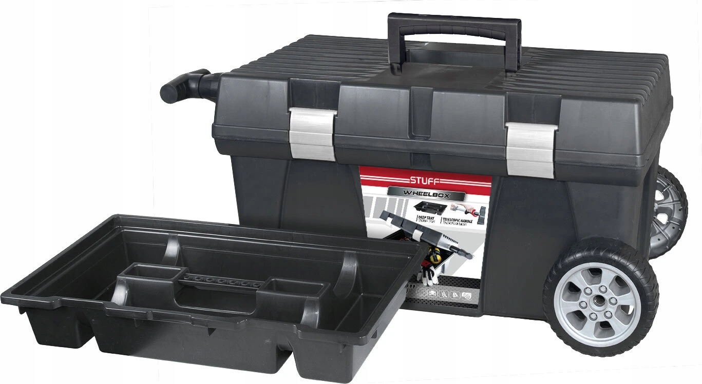 Kufor na náradie plastový s kolieskami, 760x380x330mm