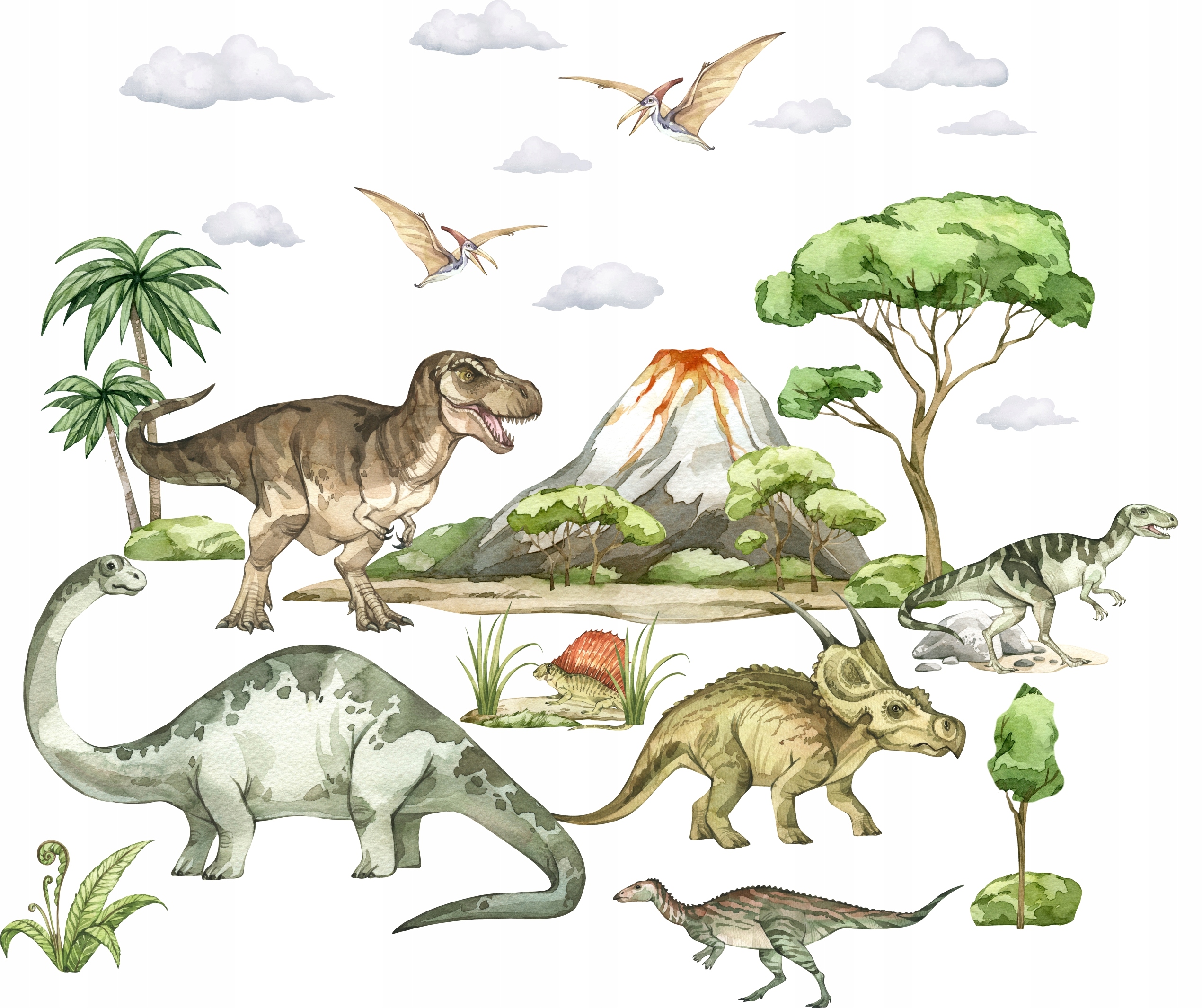

Naklejki na ścianę dla dzieci Dinozaury Drzewa
