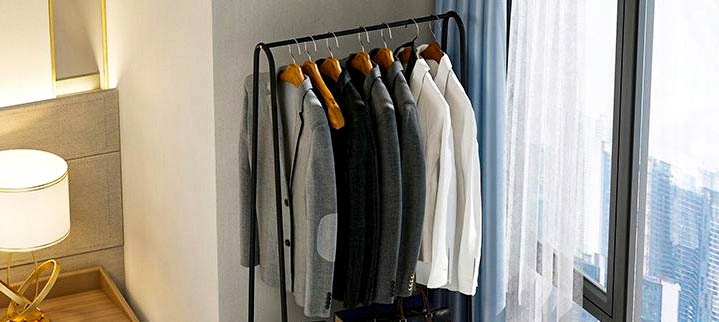 STOJĄCY WIESZAK PODŁOGOWY NA UBRANIA GARDEROBA Wysokość 152 mm