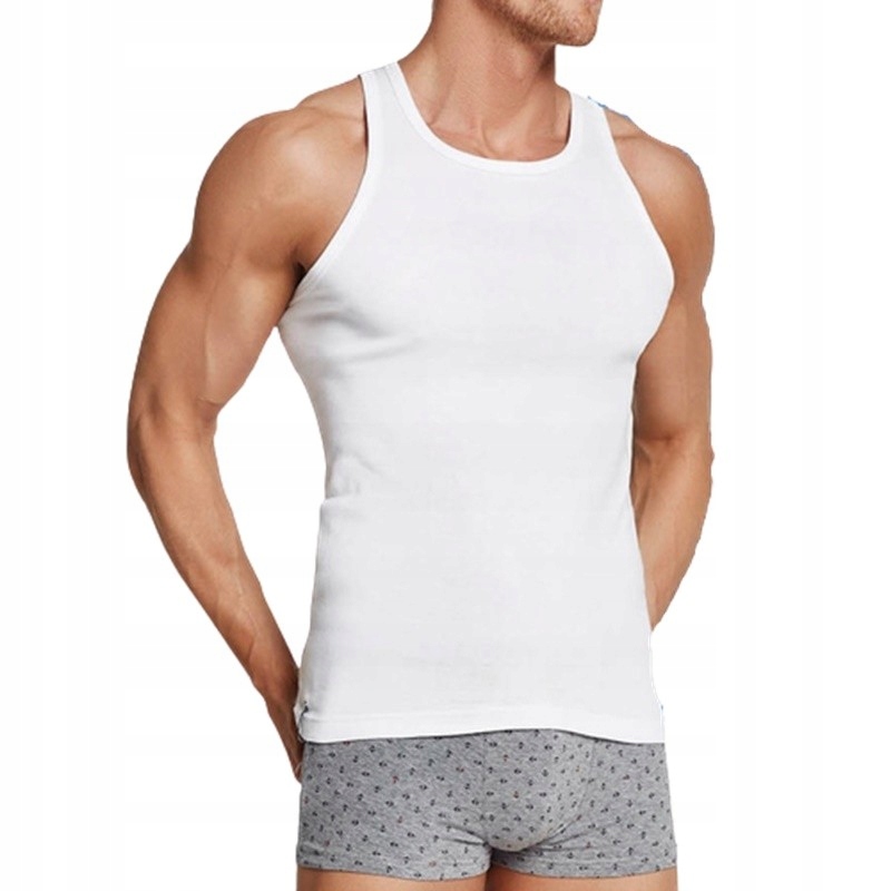 PODKOSZULKA MĘSKA 100 % BAWEŁNA GŁADKA 1 SZT BIAŁY XXL Liczba sztuk w ofercie 1 szt.