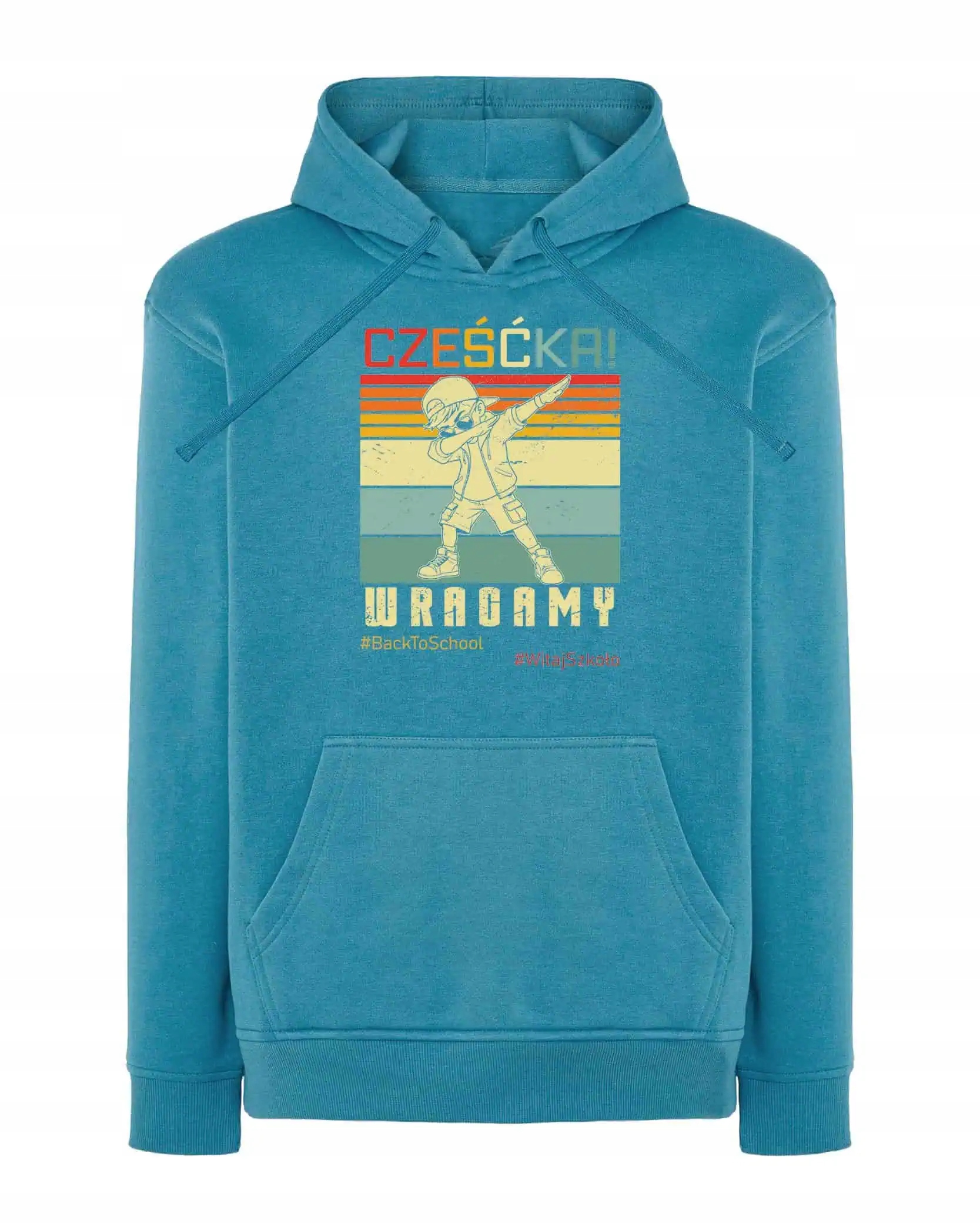 Mikina s kapucí Back to School Legrační modrá XL