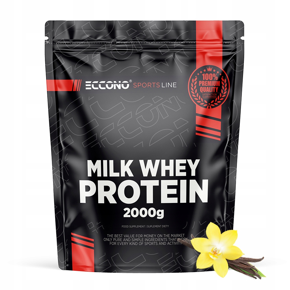 Eccono Milk Whey Protein 2KG Bílkovina Na Noc Kasein Wpc Glycin Glutamin Wa