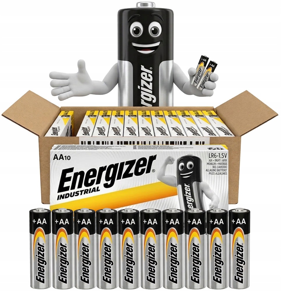 120 X Hromadné Balení Alkalické Baterie Energizer Industrial Aa R6 LR6
