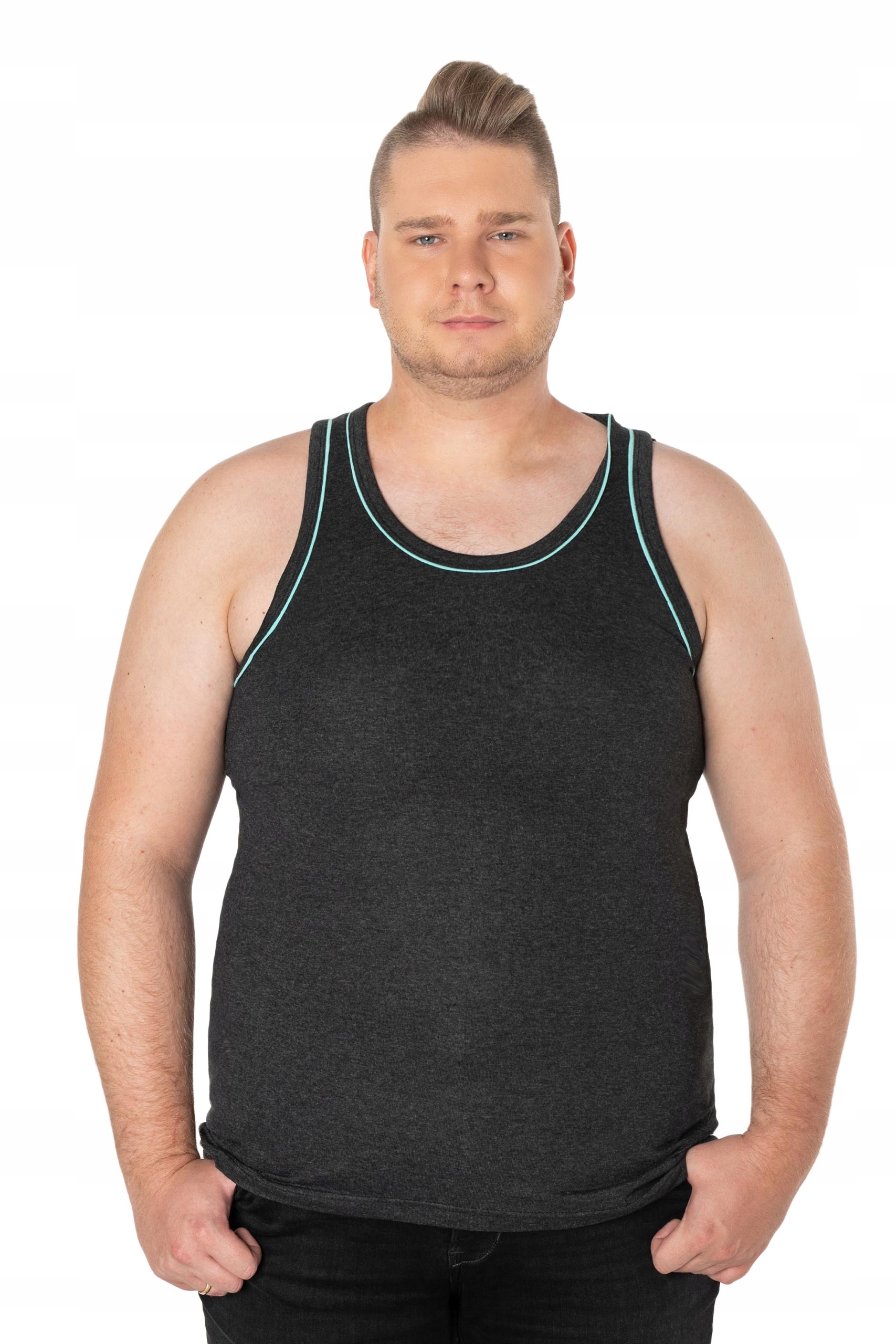 

Duża Koszulka Męska Bez Rękawów Top KR05-11 6XL