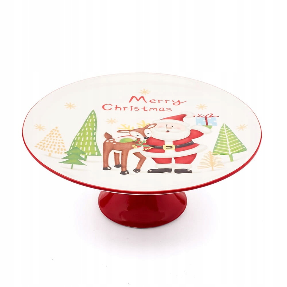 Podnos keramická na dort Marry Christmas 27 cm