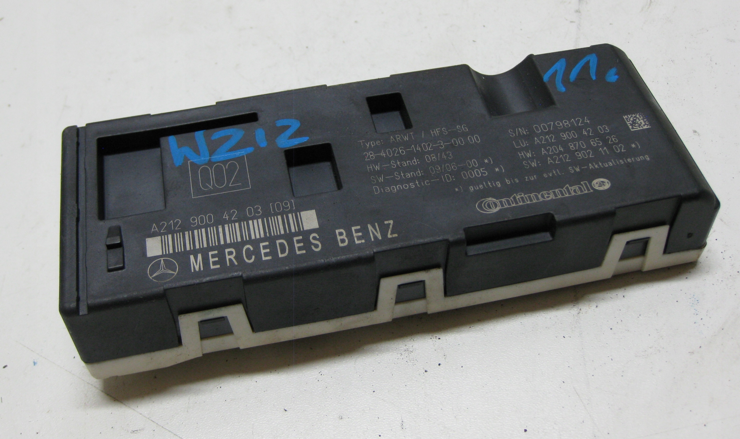 MERCEDES W212 E KLASA 11R module control unit bonnet A2129004203
