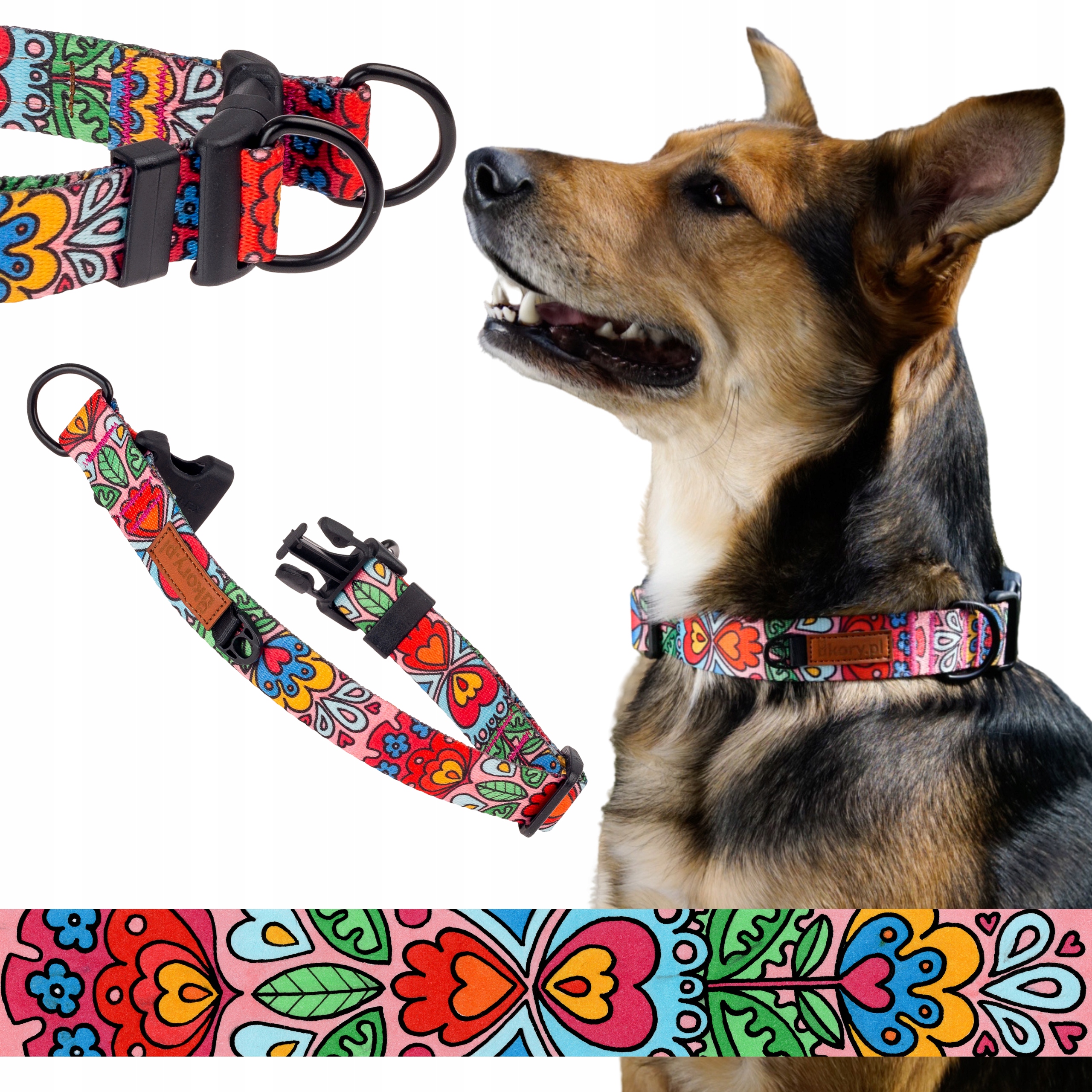 Levně Silný Obojek plemene obří novofunlandský bernský XL 30 mm Ukory Vzorovaný