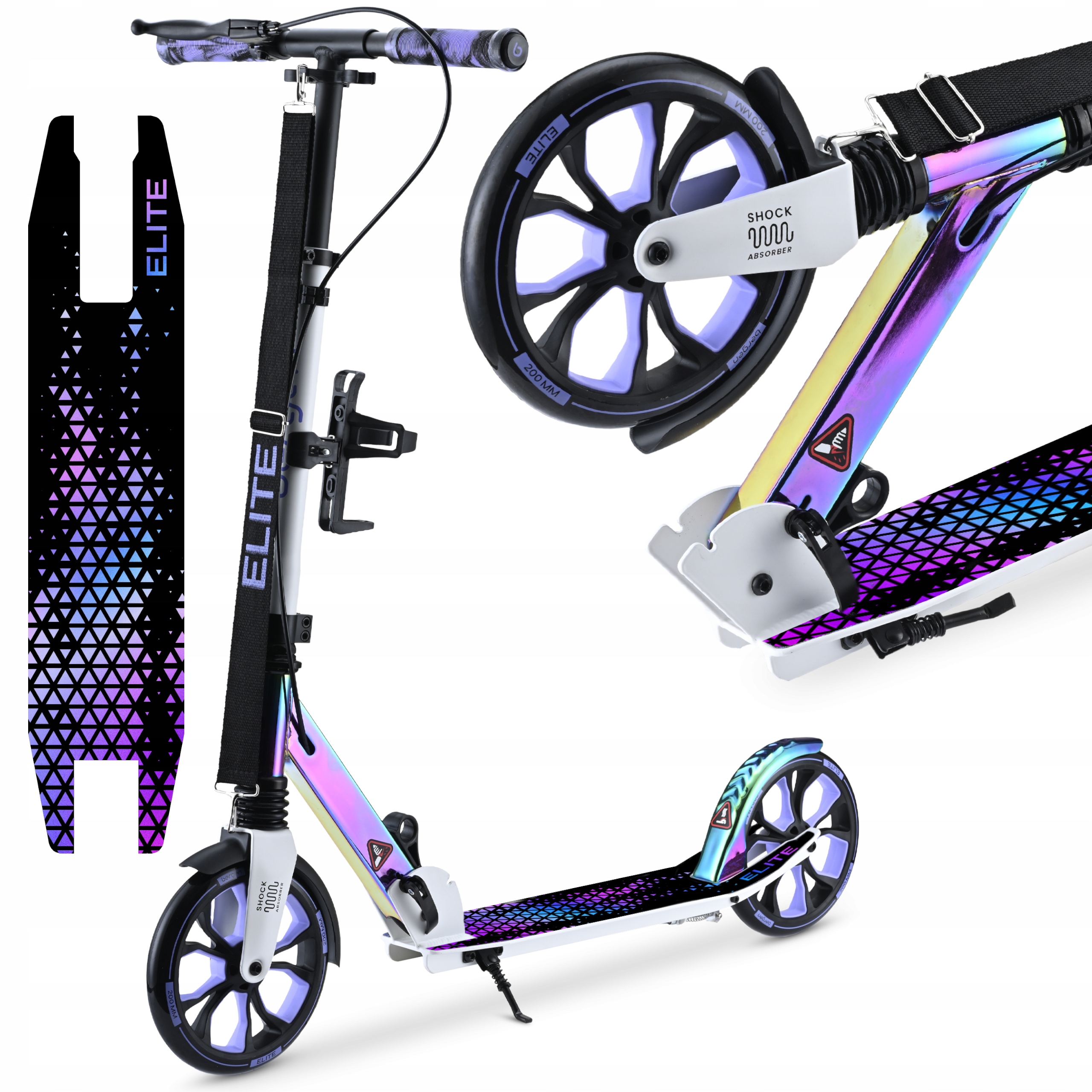 Hulajnoga miejska dla dzieci składana duża hamulec amortyzator bergen Elite