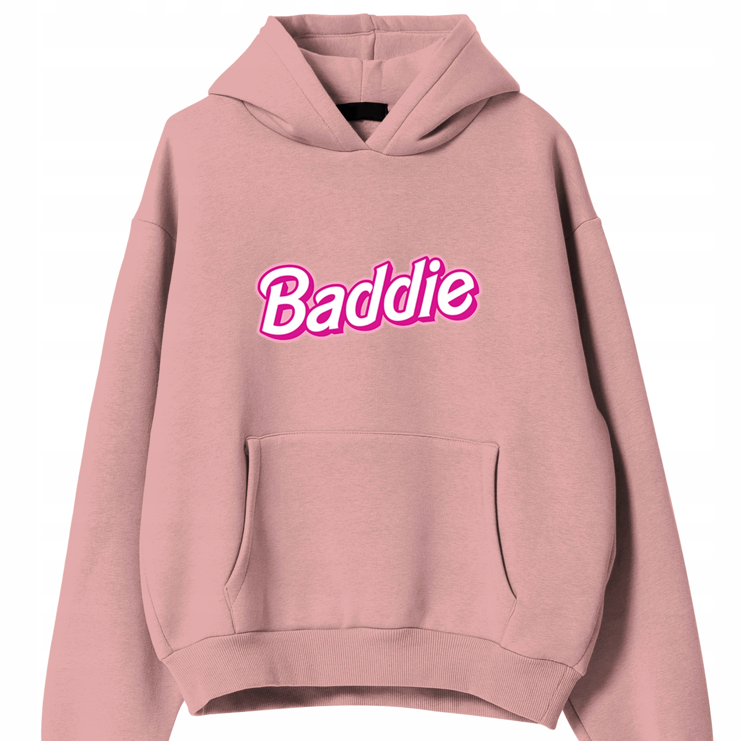 Mikina Růžová S Kapucí jako Dárek na jaro pro dívku Baddie S