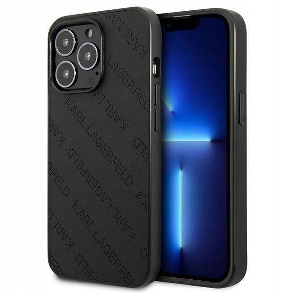 Karl Lagerfeld Perforated Allover – Pouzdro pro iPhone 13 Pro (černé)
