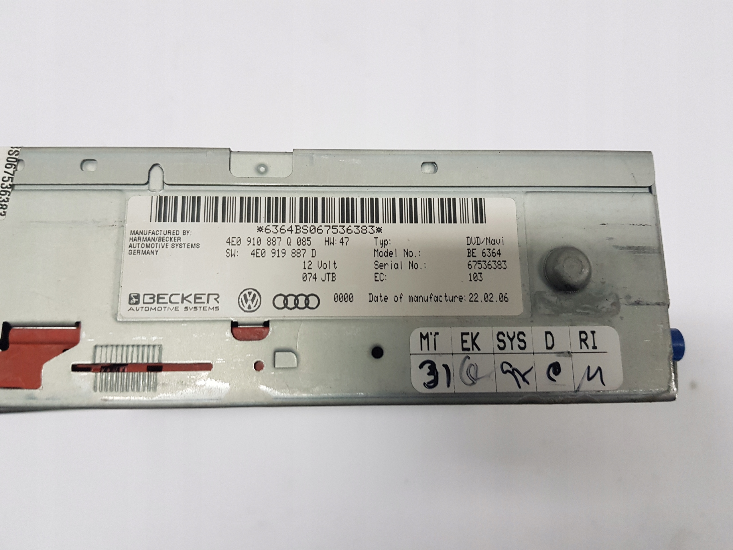 player navigation devices AUDI A8 D3 Q7 4L A6 C6 4E0919887D 4E0910887Q