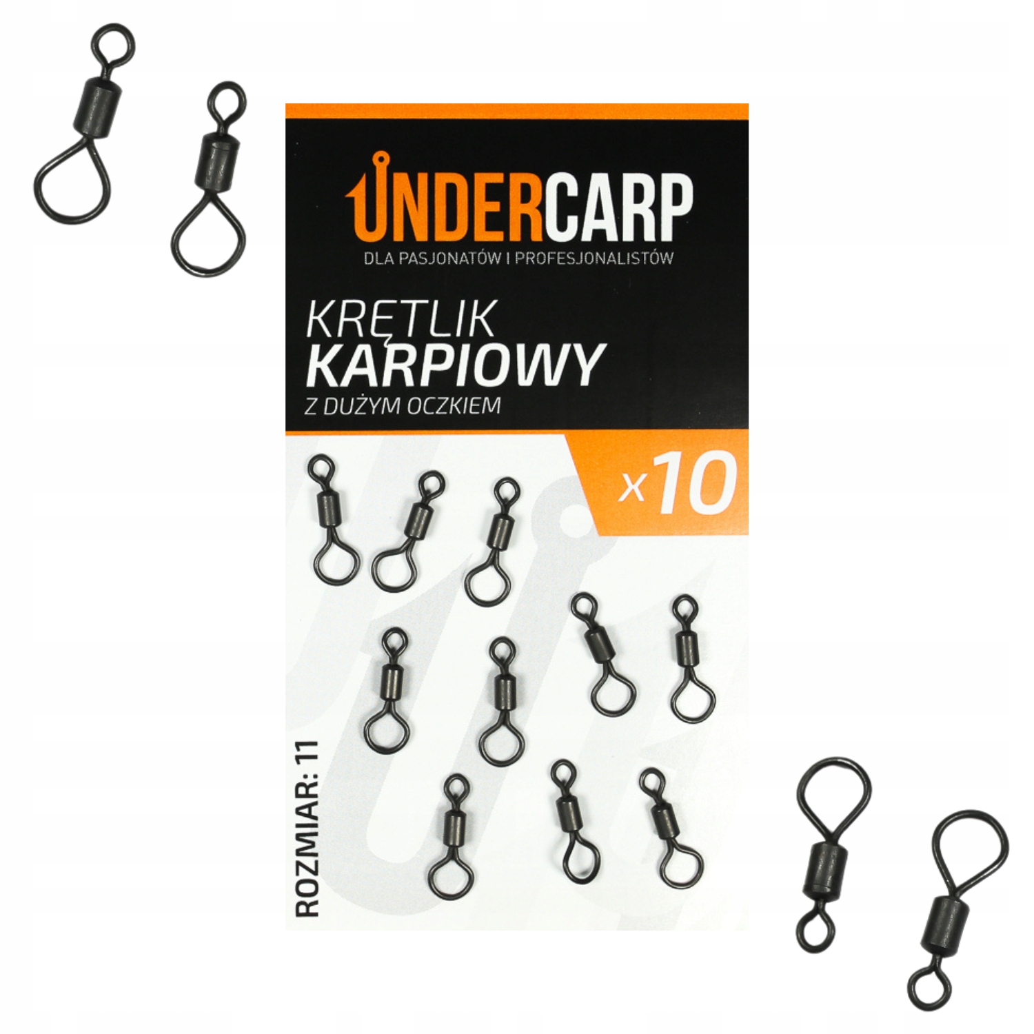 Krętlik Karpiowy z Dużym Oczkiem Undercarp Rozmiar 11