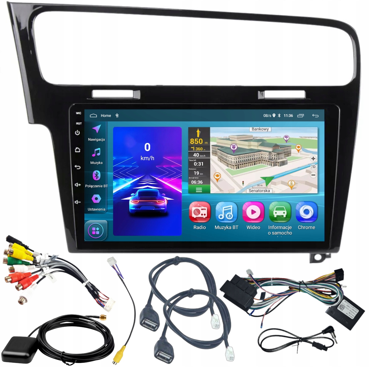Autorádio Android Carplay Android Vw Golf 7 2012 -2019 2/64GB