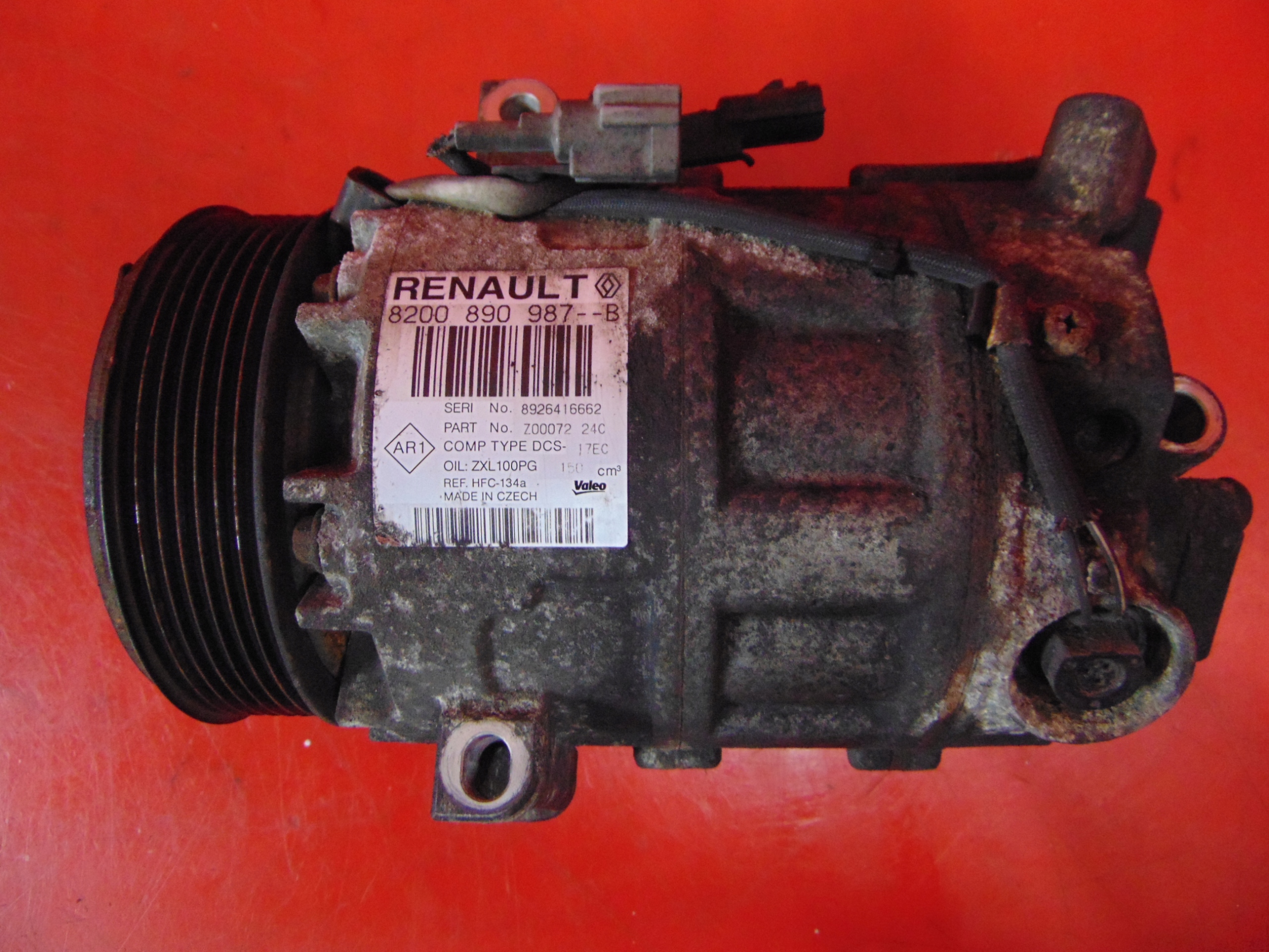 RENAULT LAGUNA III 3 2.0 DCI klimakompressor kompressor 8200890987