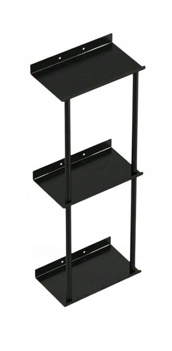 Shein Koupelnová Polička Černá 3-ÚROVŇOVÁ 67x24x14 1HC