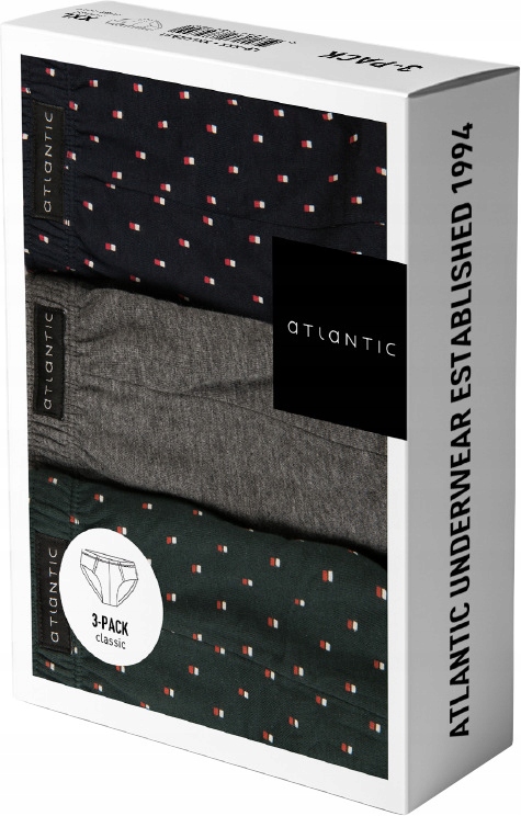 

Slipy Atlantic Męskie Majtki 3MP074 Class 3PAK XL