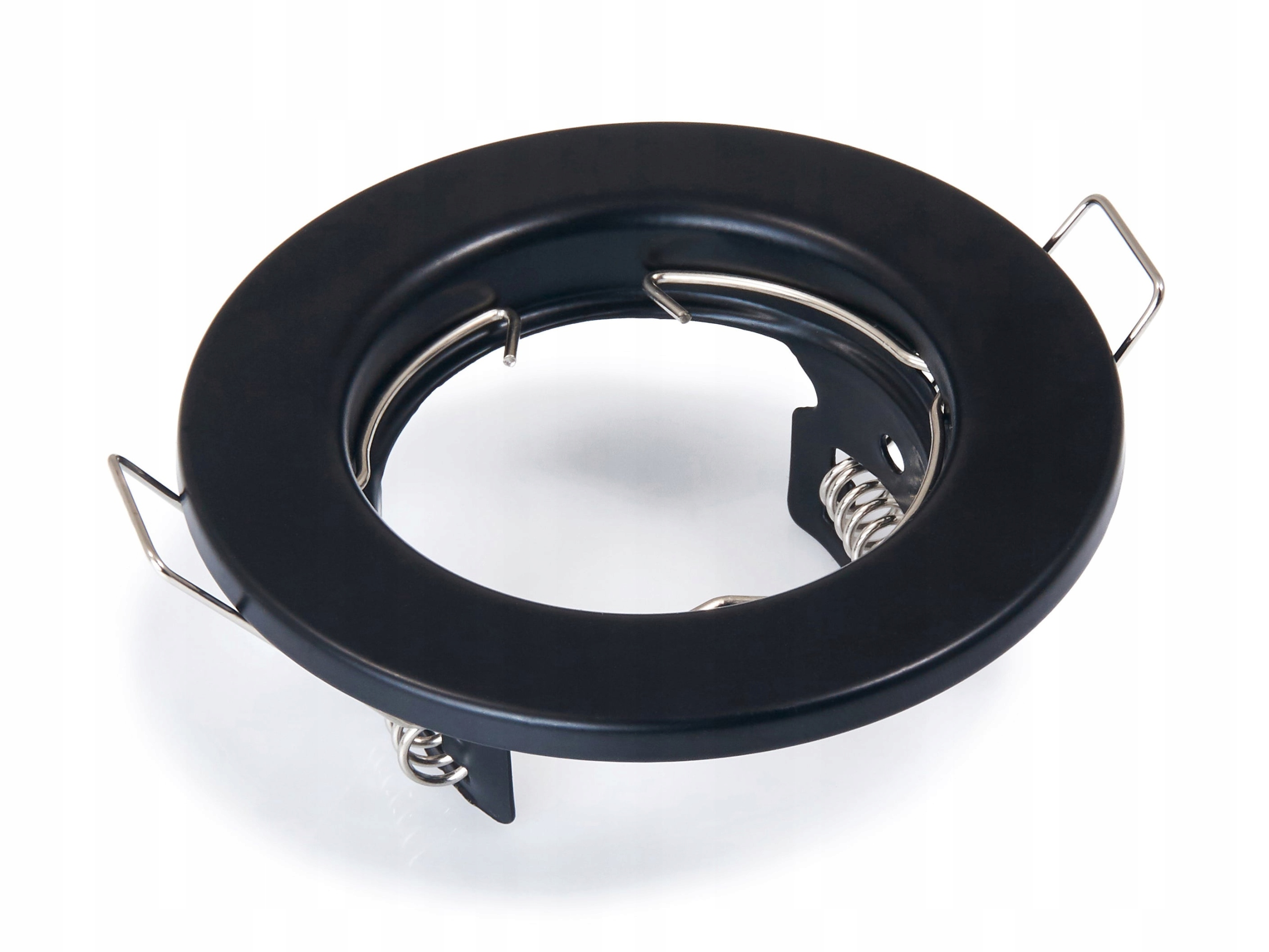 ZESTAW OPRAWA HALOGENOWA STAŁA OKRĄGŁA CZARNA +ŻARÓWKA LED 5W + GU10 6000K Kod producenta CZ-MAT-OS-GN-ZL5W-BZ