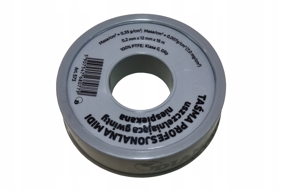 

Taśma teflonowa uszczelniająca 12 mm/0,2 mm/15 m